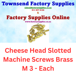 Cheese Head Slotted Machine Screw Brass M 3 - EA