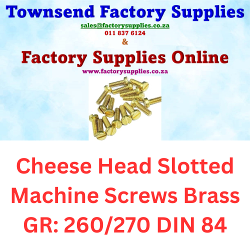 Cheese Head Slotted Machine Screws