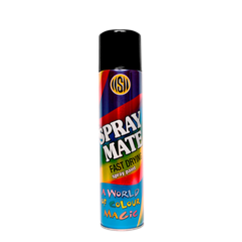 Spraymate Fast Drying Spray Paint 250ml - Gloss Black