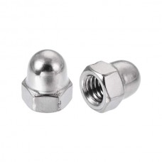 Dome Nuts Nickle M 4 - M10 (Sold Per 100)