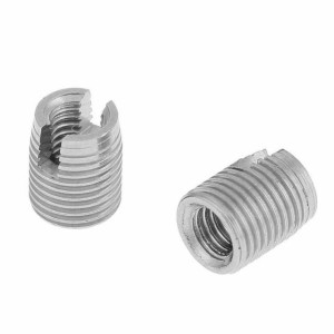 Thread Insert - Thick Wall Self Tapping Slotted Zinc Plated.